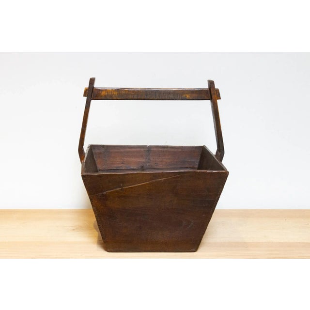 19th Century Primitive Wooden Chinese Basket For Sale - Image 5 of 7