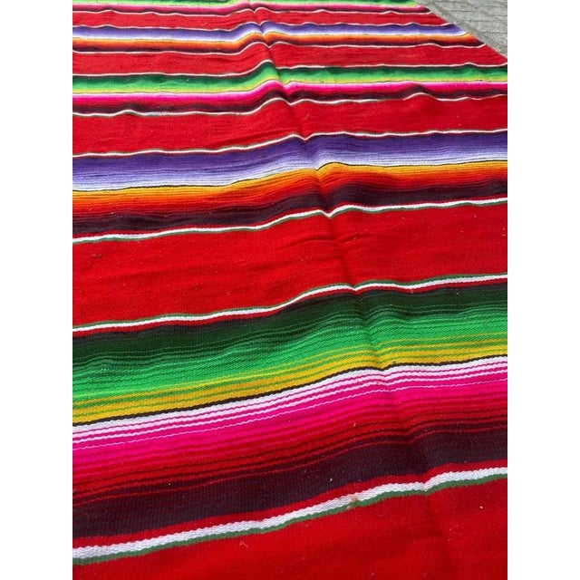 Vintage Hand Woven Colorful Runner For Sale - Image 14 of 16