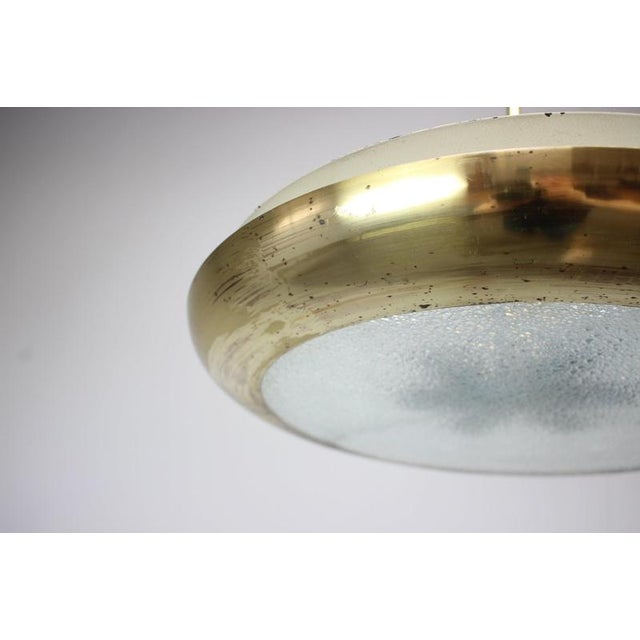 Bauhaus Vintage UFO Pendant Lamp by Josef Hůrka for Napako, Czechoslovakia, 1930s For Sale - Image 3 of 15