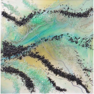Julia Medvinska Abstract Riginal Epoxy Resin Artwork With Stones For Sale