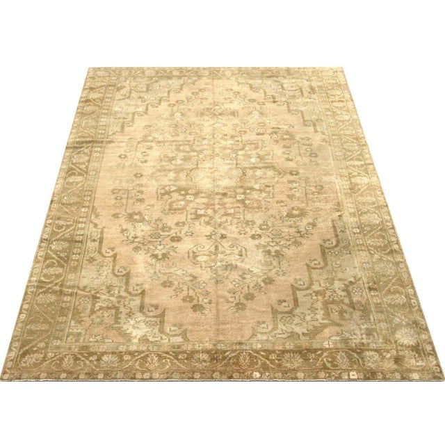 1960s Turkish Oushak Rug For Sale In Los Angeles - Image 6 of 6