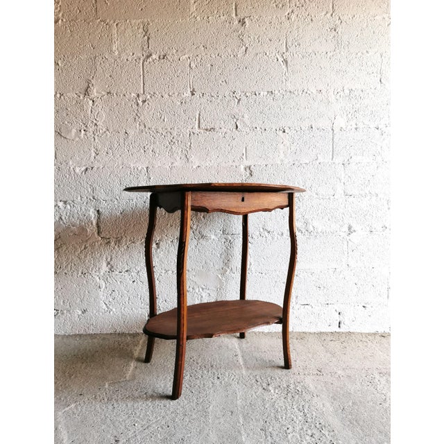 Baroque Antique Console Table with Drawer, Belgium, 1900s For Sale - Image 3 of 13