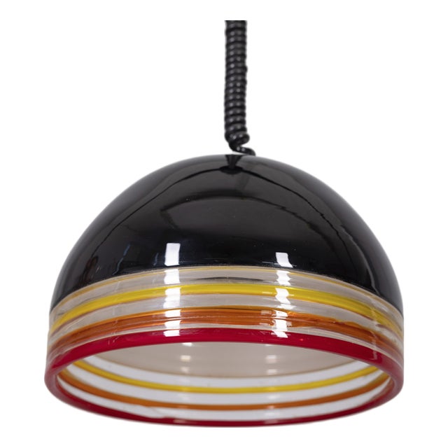 Vintage Febo Murano Glass Pendant Lamp by Roberto Pamio and Renato Toso for Leucos, 1970s For Sale