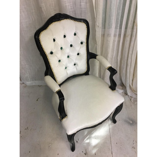 Modern Teal Feather Chair For Sale In Los Angeles - Image 6 of 7