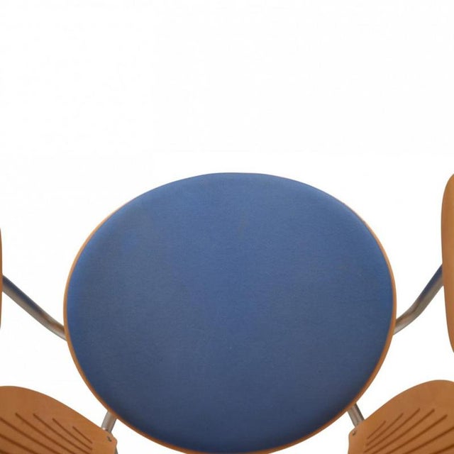Blue Trinity Armchairs by Nanna Ditzel, 2000s, Set of 4 For Sale - Image 8 of 18