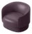 Modern Gentle Armchair in Purple Leather and Metal by Javier Gomez For Sale