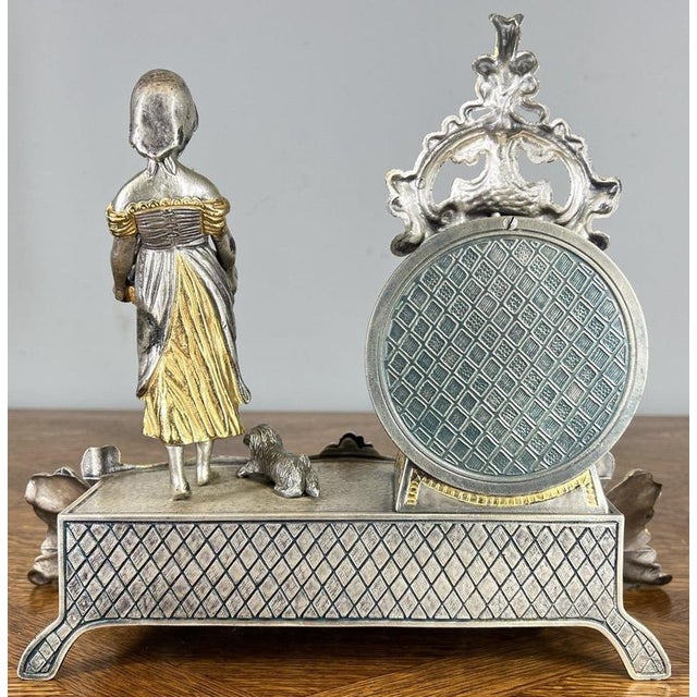 Lancini Imperial Ormolu Gilt Brass Mantle Clock with Candelabras, Set of 3 For Sale - Image 13 of 18