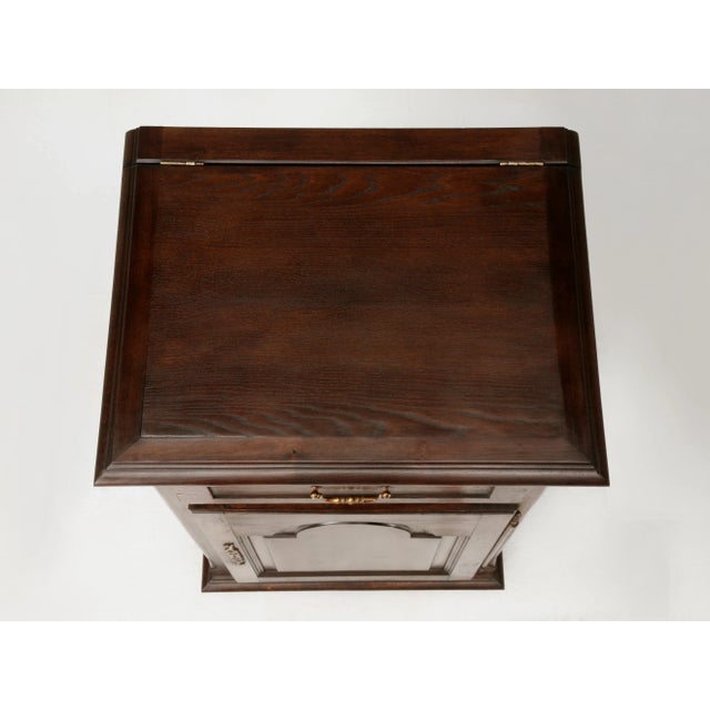 Vintage French Oak Flip-Top Confiturier, Cabinet, Cupboard or Dry Sink, or Bar For Sale - Image 4 of 10