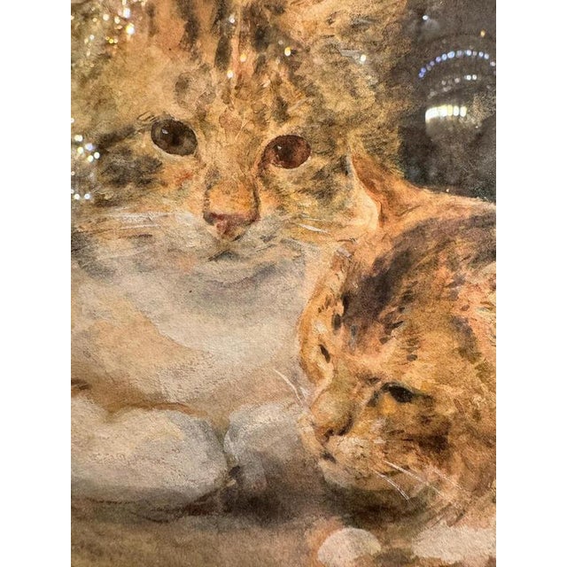 Eugène Louis Lambert, Cats, 19th Century, Watercolor and Gouache For Sale - Image 8 of 10