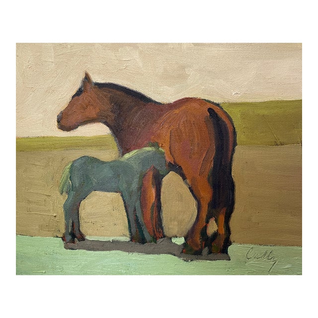 Colt and Mare Painting For Sale