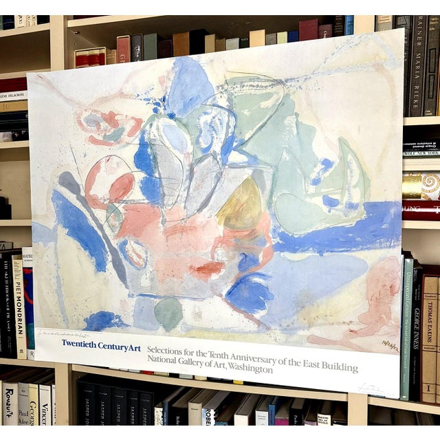 Signed Helen Frankenthaler Mountains and Sea Original 1989 National Gallery of Art Washinton Exhibition Poster For Sale - Image 10 of 12