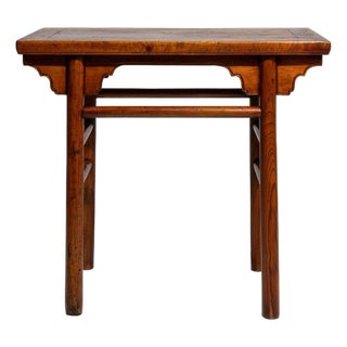 19th Century France Brown Wood Console Table For Sale
