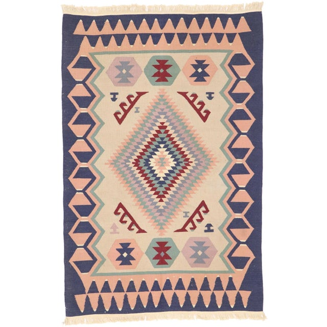 Vintage Persian Shiraz Kilim Rug - 03'10 X 05'10 For Sale - Image 9 of 9