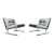 Vintage Sled Base Chrome Lounges by Arthur Umanoff for Directional - A Pair For Sale