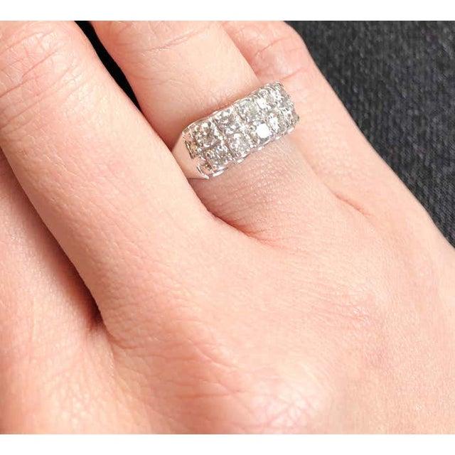 14 Karat White Gold Contemporary Diamond Band Wedding Anniversary Ring, Size 5.5 For Sale - Image 10 of 10