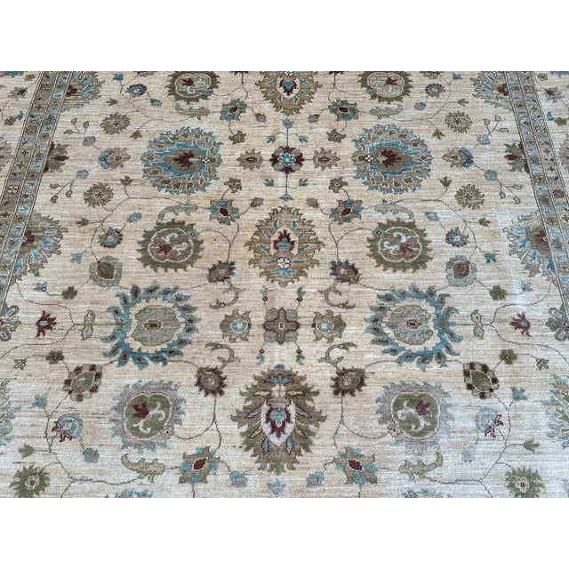 Hand-Knotted Oushak Style Wool Area Rug - 8'1" X 10'0" For Sale - Image 10 of 15