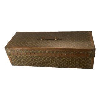 A Rare, Louis Vuitton Monogram Canvas Library Trunk 1911 Made for Britannica Encyclopaedia With Brass Hardware Louis Vuitton, Circa 1911 For Sale
