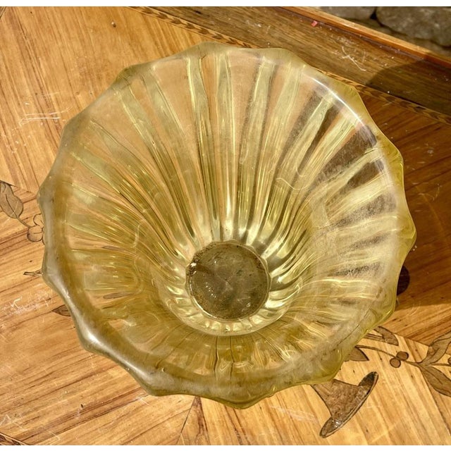 1960s Yellow Corolla Vase by Pierre Davesn For Sale - Image 5 of 11