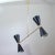 Mid-Century French Black Double Cone Diabolo Pendant Chandelier, 1950s For Sale - Image 5 of 15