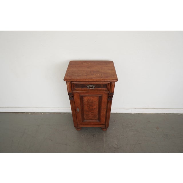 Antique Carved Walnut Bedside Cabinet For Sale - Image 9 of 16