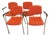 Hightower Modernist Stackable Arm Chairs, Set of Four For Sale