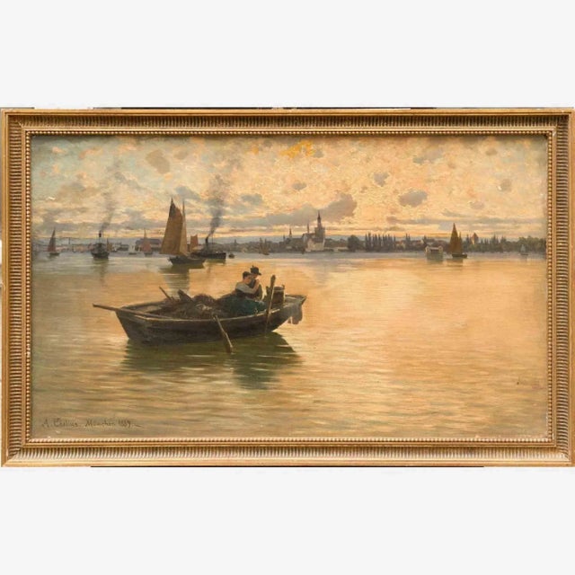 Karl Adolf Wilhelm Chelius, Romantic Bavarian Paintings, 1889, Oil on Canvas, Framed, Set of 2 For Sale - Image 3 of 4