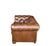 Brown Vintage Chesterfield Tufted Leather Sofa, Fully Restored With Brass Nail Head Trim For Sale - Image 8 of 11