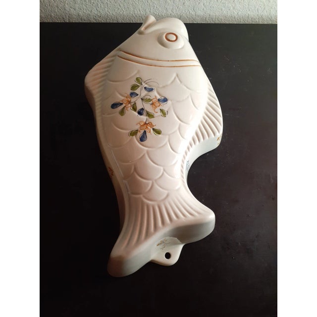 1970s Handpainted Ceramic Fish Figurine Wall Decor For Sale - Image 12 of 12