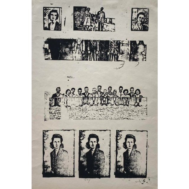 Figurative 1970s Family Figures Serigraph For Sale - Image 3 of 3