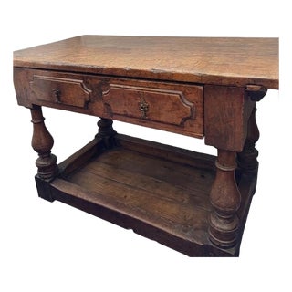 18th Century Walnut Library or Refectory Table For Sale