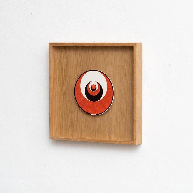 Marcel Duchamp, Red Black and White Corolles Rotorelief from Konig Series 133, 1987, Wood For Sale - Image 4 of 14