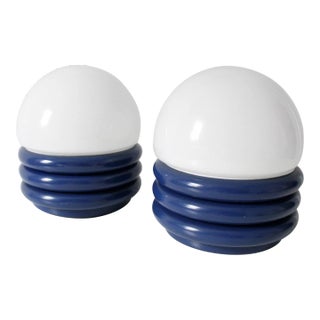 Pair of 1950s Mid-Century Modern Vintage Mushroom Bed Side Table Lamps, Spain For Sale