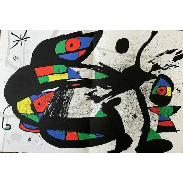 Joan Miro Original Lithograph DM02231d Derriere Le Miroir 1978 For Sale