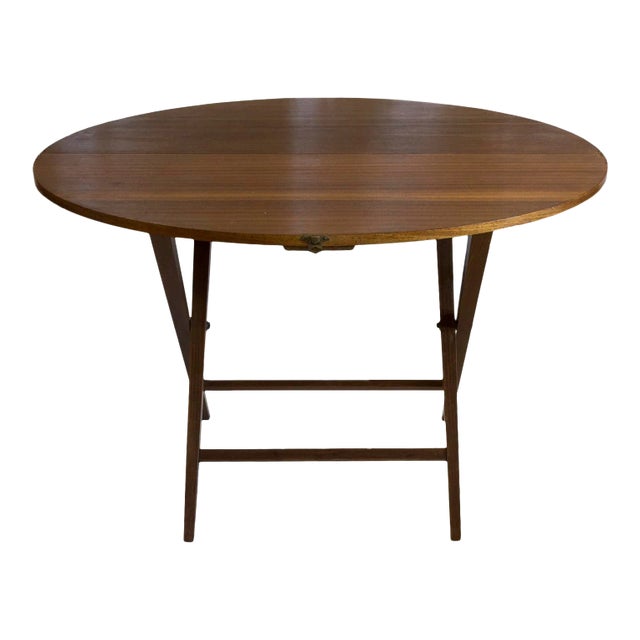 Vintage Folding Danish Campaign Table For Sale