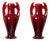 Art Nouveau Oxblood Enameled Ceramic Vases, France, 1900, Set of 2 For Sale