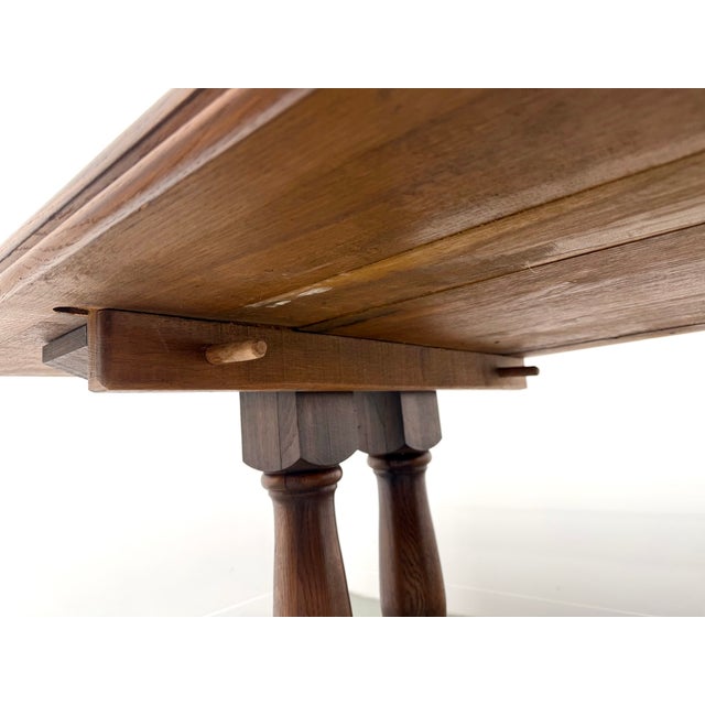 Oak Farmhouse Table, 1950s For Sale - Image 4 of 18