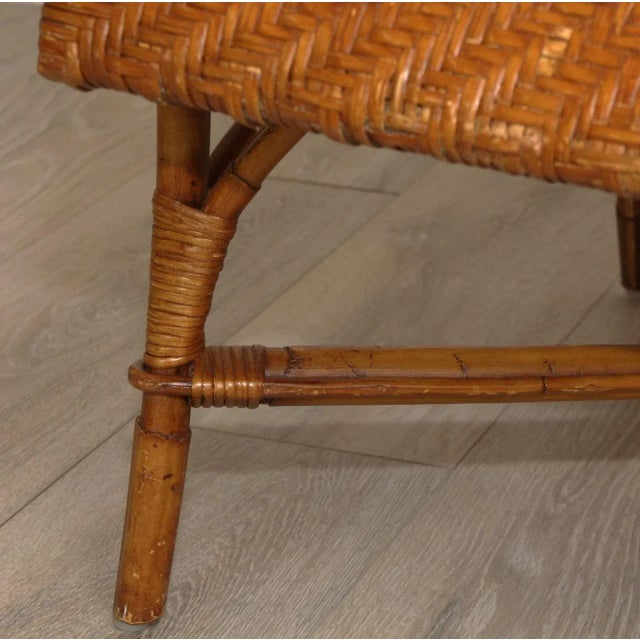 Chocolate Crate & Barrel Rattan Accent Chair For Sale - Image 8 of 10