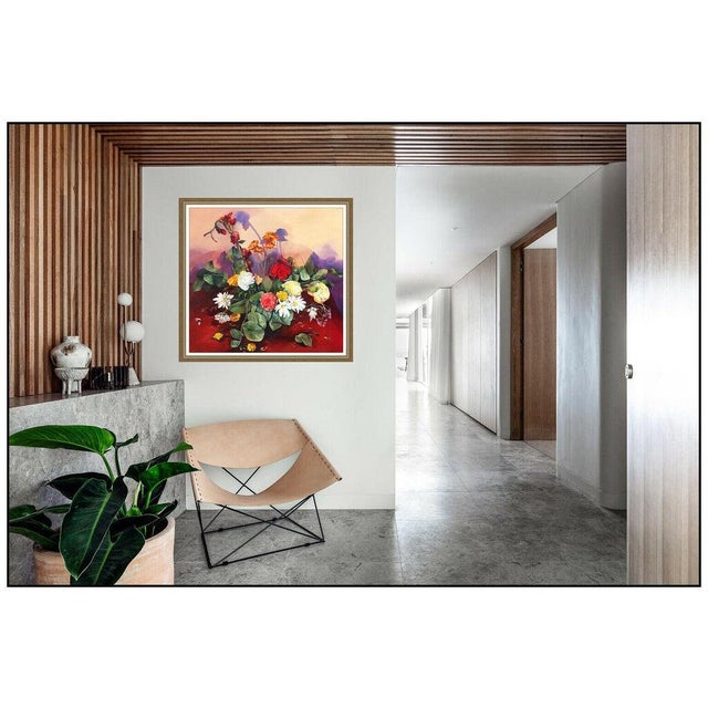Message us to inquire about custom framing options! (Included for free with every purchase) This painting, titled...