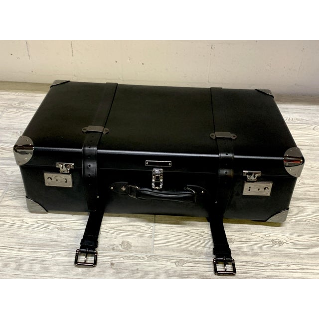 Late 20th Century Asprey Londoner Trolley, Black Cross Hatch Suitcase For Sale - Image 5 of 18