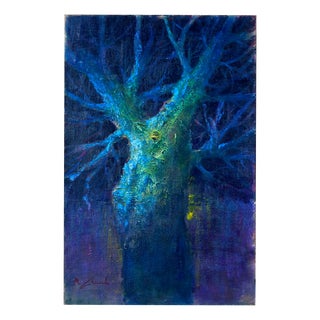 Renato Criscuolo, Blue Tree, 2008, Oil on Canvas For Sale