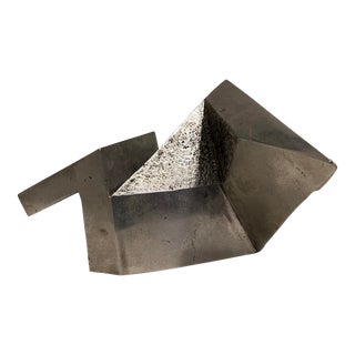 Yves Trudeau (1930-2017), Postmodern Abstract Geometric Heavy Alloy Sculpture, Signed & Dated For Sale