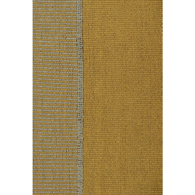 2010s Rug & Kilim’s Contemporary Kilim in Gold and Blue Stripes For Sale - Image 5 of 7