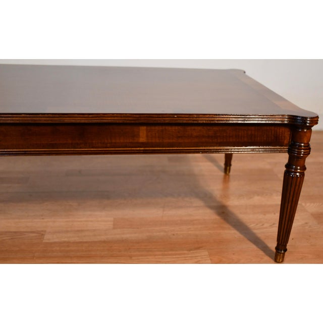 1950s Henredon English Style Walnut Coffee Table For Sale - Image 11 of 18