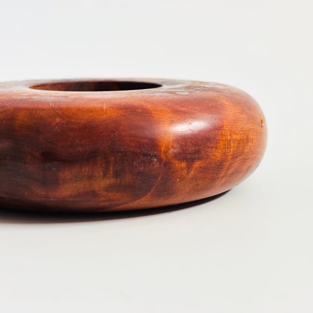 Late 20th Century Burlwood Tealight Candle Holders - Set of 2 For Sale - Image 5 of 8