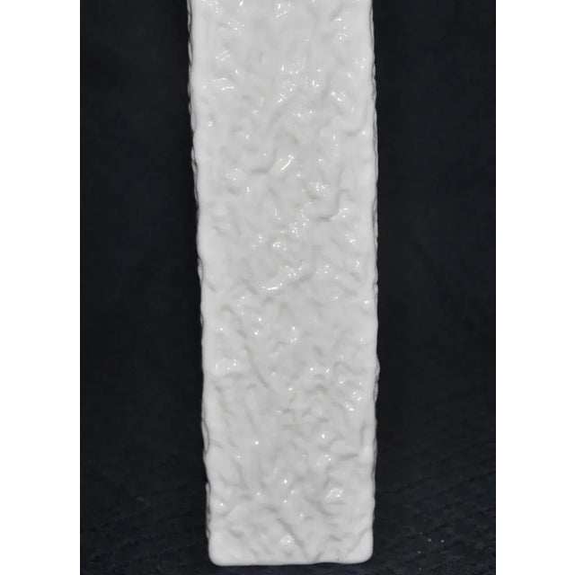 German White Glass Vase in Imitating Porcelain, 1970s, in Very Good conditions. Designed 1970 to 1979