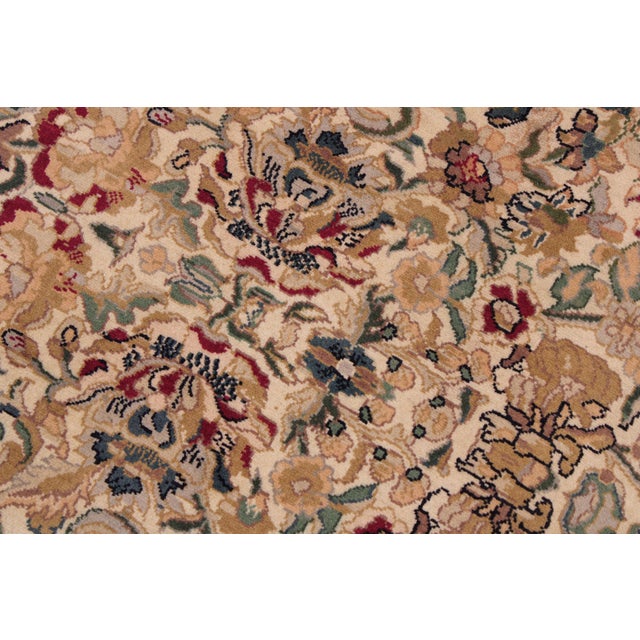 Shabby Chic Pak-Persian Ivory/Black Wool Rug - 9'0'' X 11'0'' For Sale - Image 4 of 9