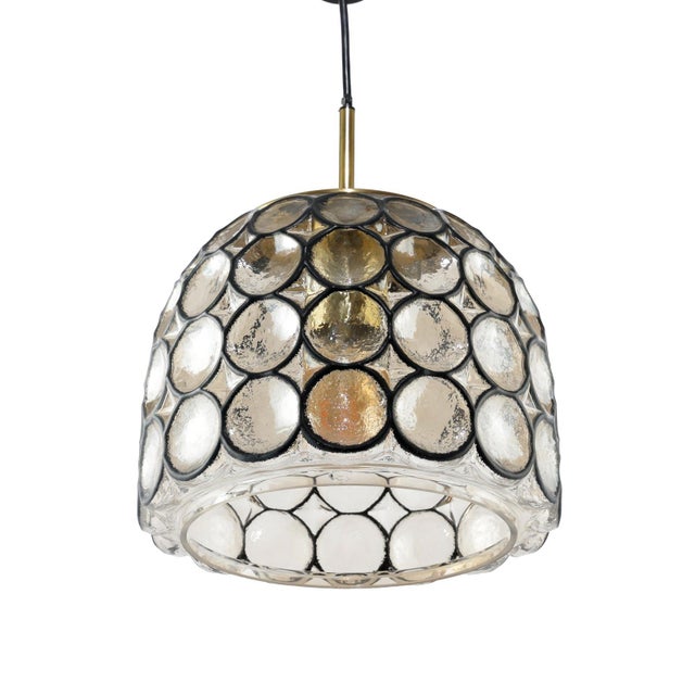 Large Glass and Iron Rings Pendant from Glassworks Limburg, Germany, 1960s For Sale - Image 12 of 12
