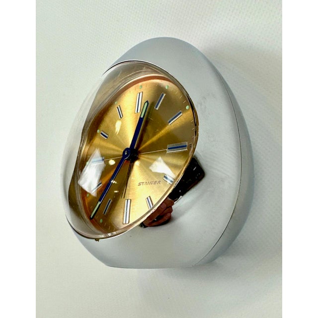 Space Age Egg Alarm Clock from Steiger, 1970s, in Flawless conditions. Designed 1970 to 1979 This piece has an attribution...