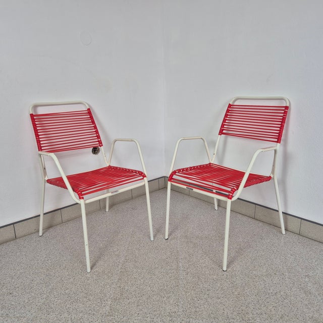Mid-Century Modern Red Spaghetti Armchair from Mauser, 1970s For Sale - Image 4 of 8