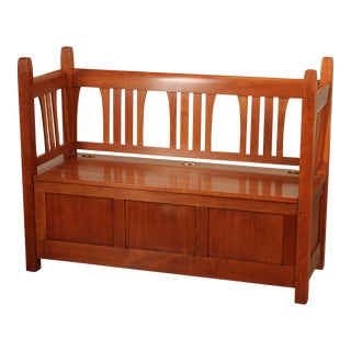 Stickley Mission Collection Cherry Gus Storage Settle For Sale